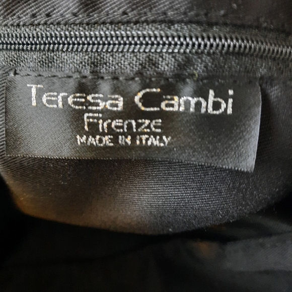 TERESA CAMBI Italy Large Felted Wool Pom Shoulder Bag Hobo Weekender Boho Tote - Picture 13 of 14